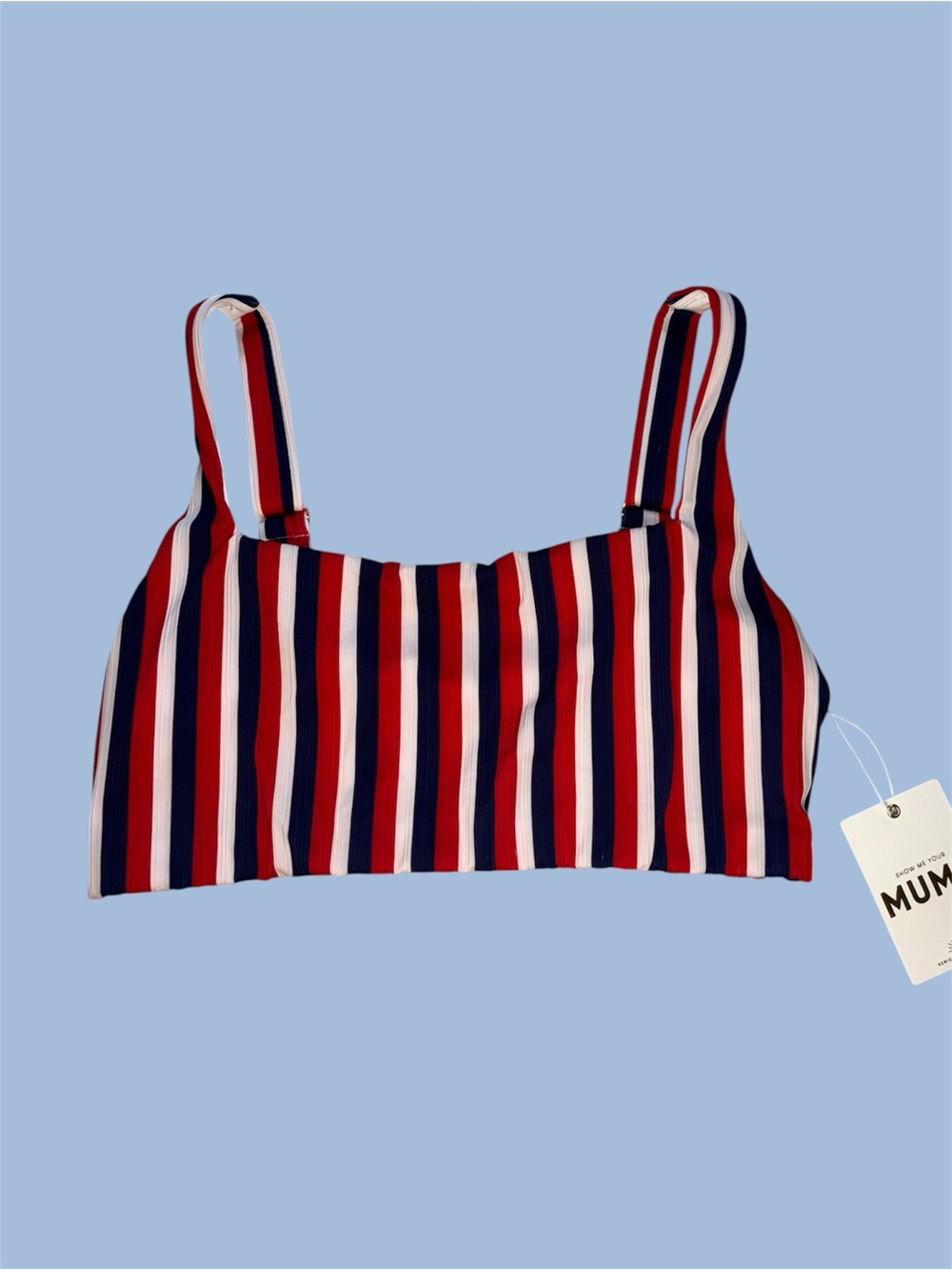 Show Me Your Mumu Americana Striped Micro Rib Hot Tub Bikini Top